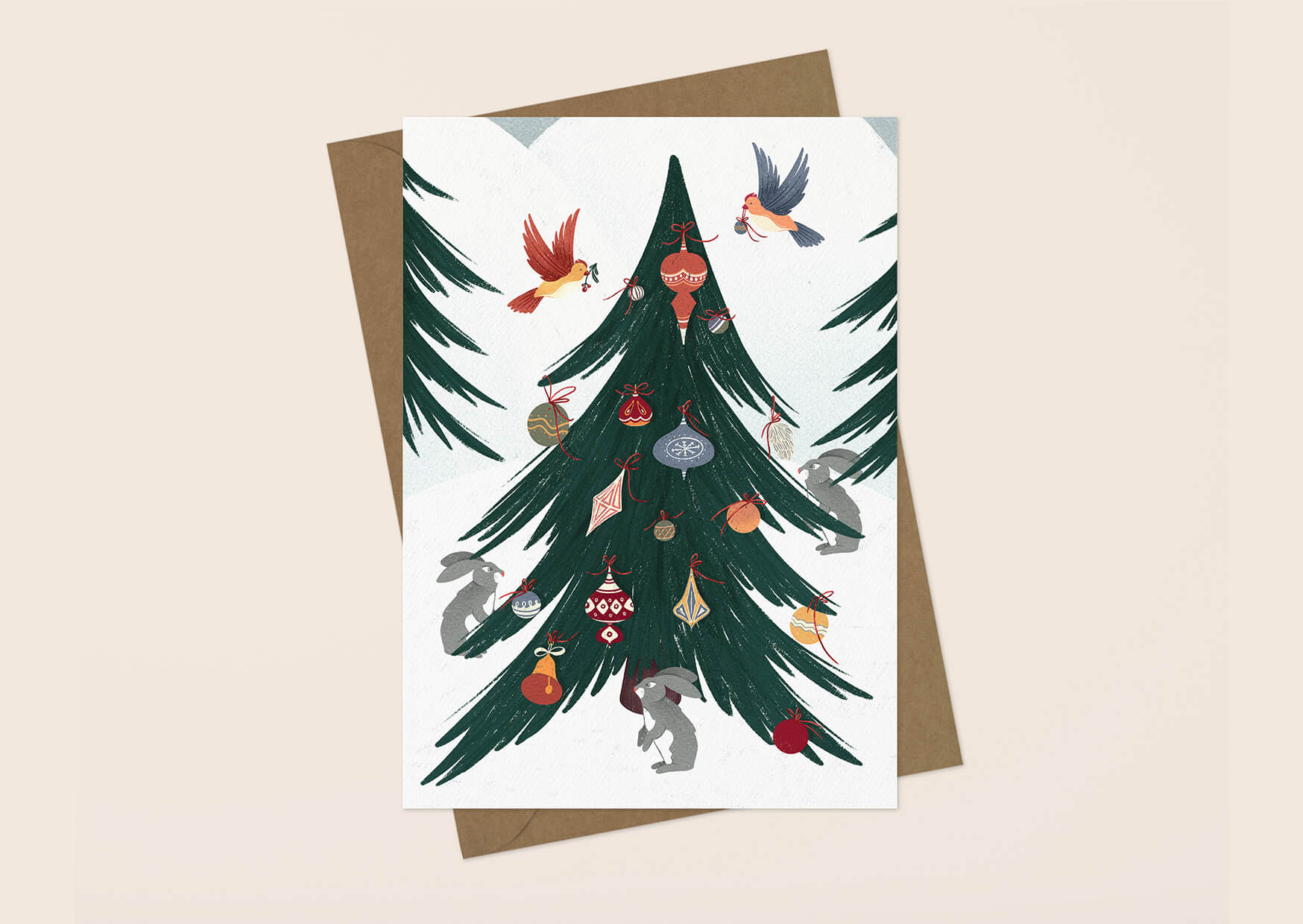 Christmas Greeting Cards, Iskra Tsoneva, Flickers and Lines Illustration