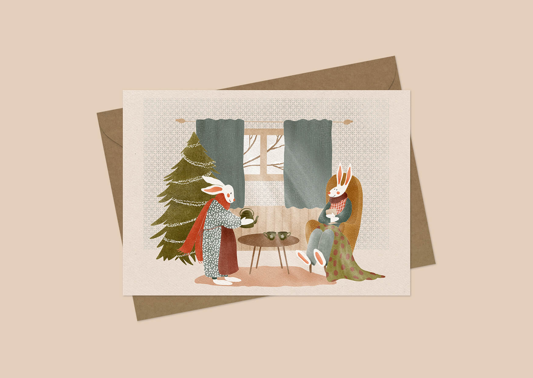 Christmas Greeting Cards, Iskra Tsoneva, Flickers and Lines Illustration