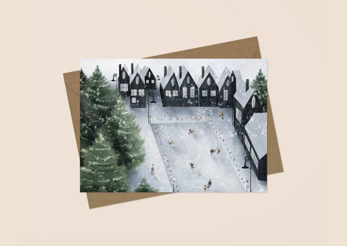 Christmas Greeting Cards, Iskra Tsoneva, Flickers and Lines Illustration