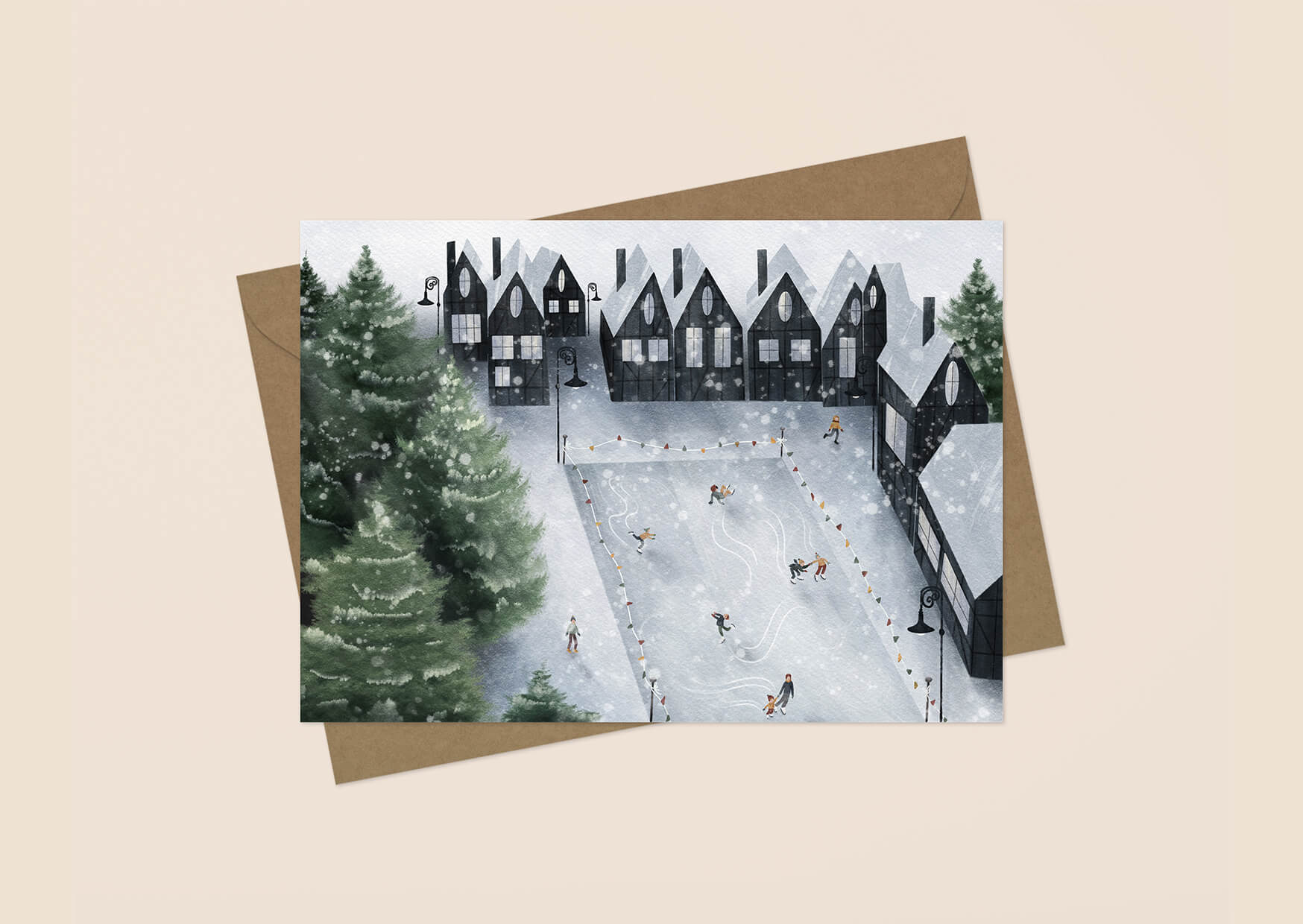 Christmas Greeting Cards, Iskra Tsoneva, Flickers and Lines Illustration