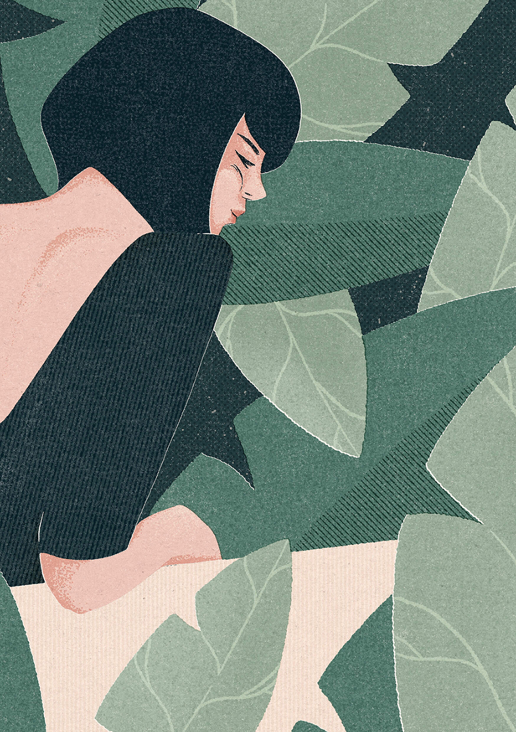 Jungle, Iskra Tsoneva, Flickers and Lines Illustration