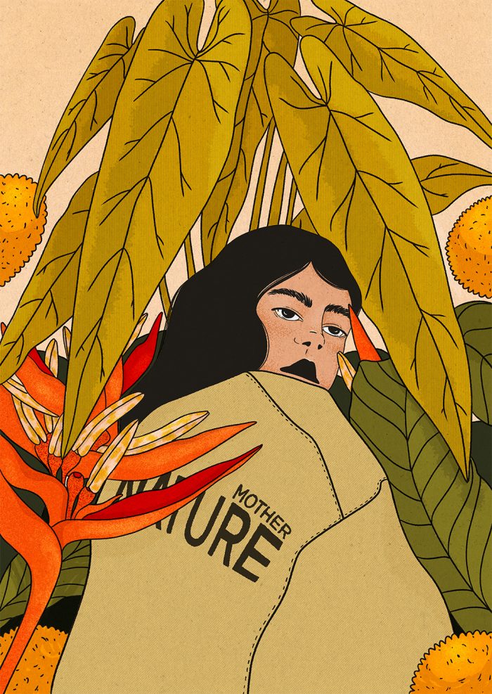 Mother Nature, Iskra Tsoneva, Flickers and Lines Illustration