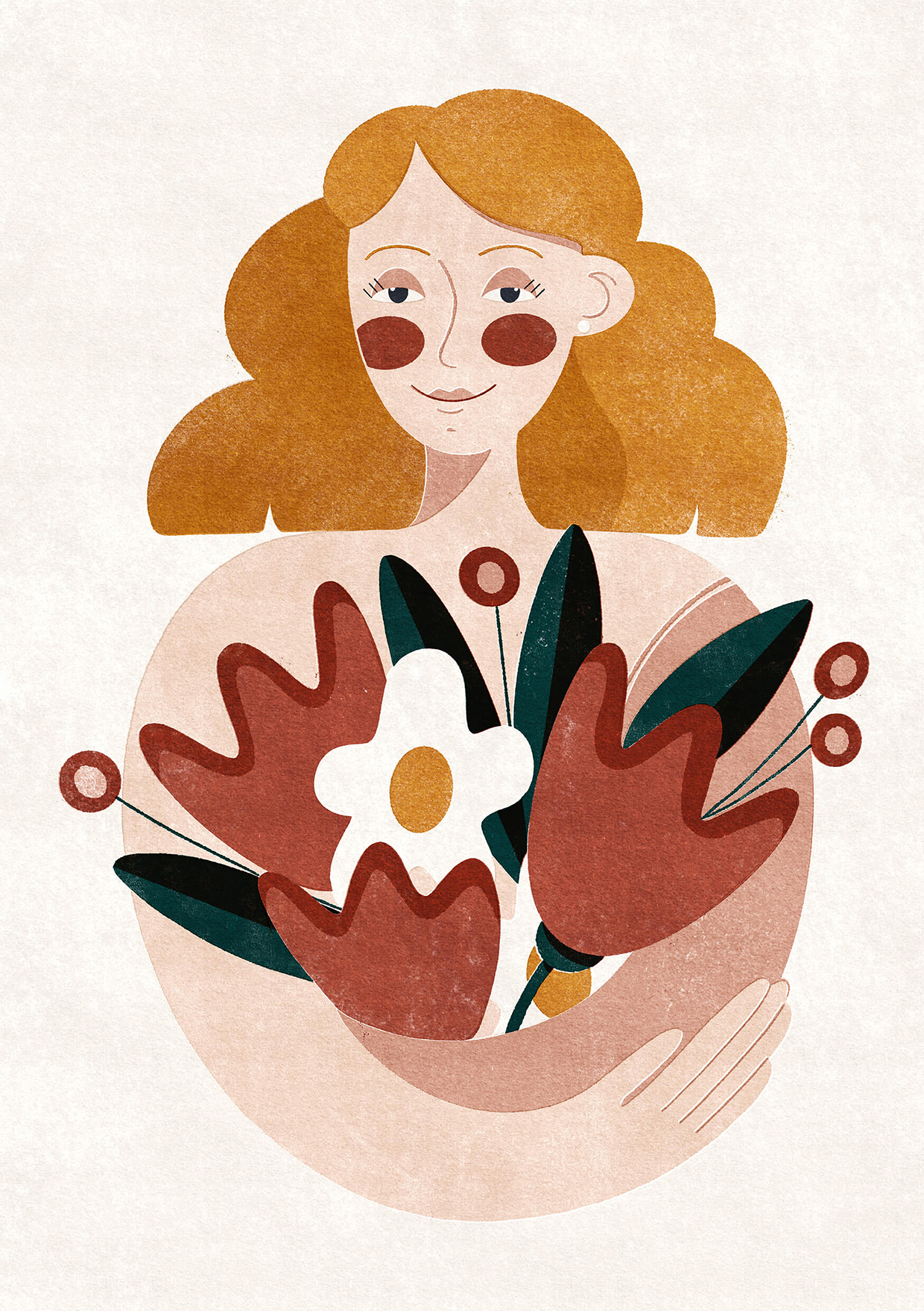 Self Love, Iskra Tsoneva, Flickers and Lines Illustration