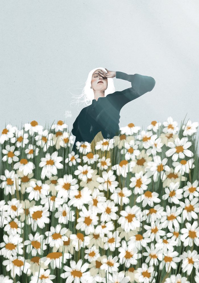 Daisies, Iskra Tsoneva, Flickers and Lines Illustration