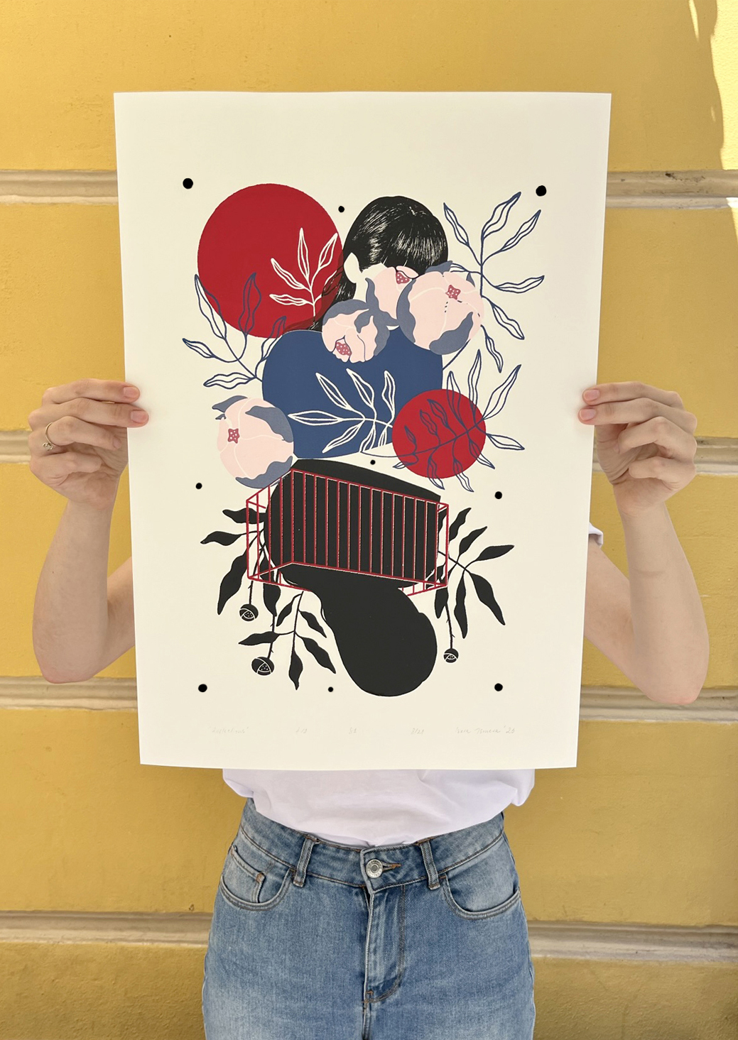 Reflections, Screen print, Iskra Tsoneva, Flickers and Lines Illustration