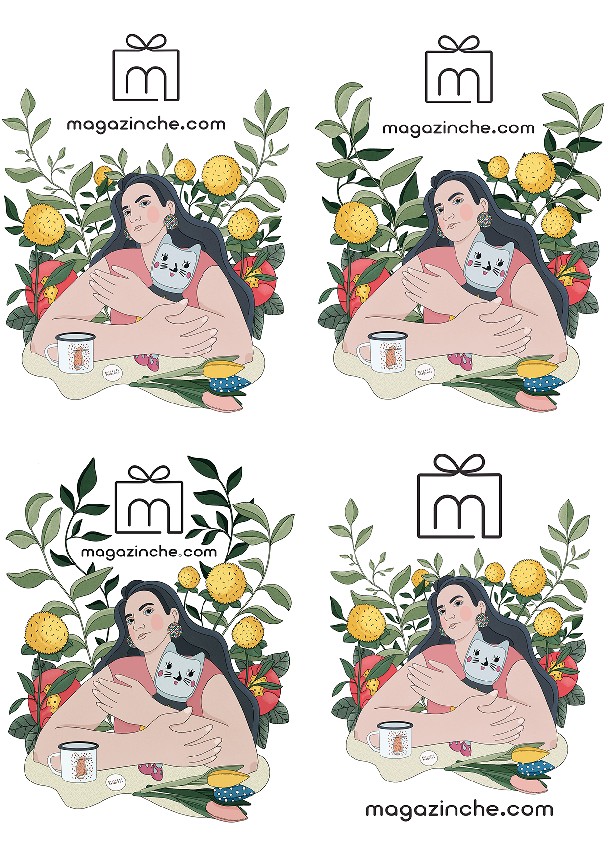 Magazinche.com Outdoor Branding Illustrations by Iskra Tsoneva, Flickers and Lines Illustration