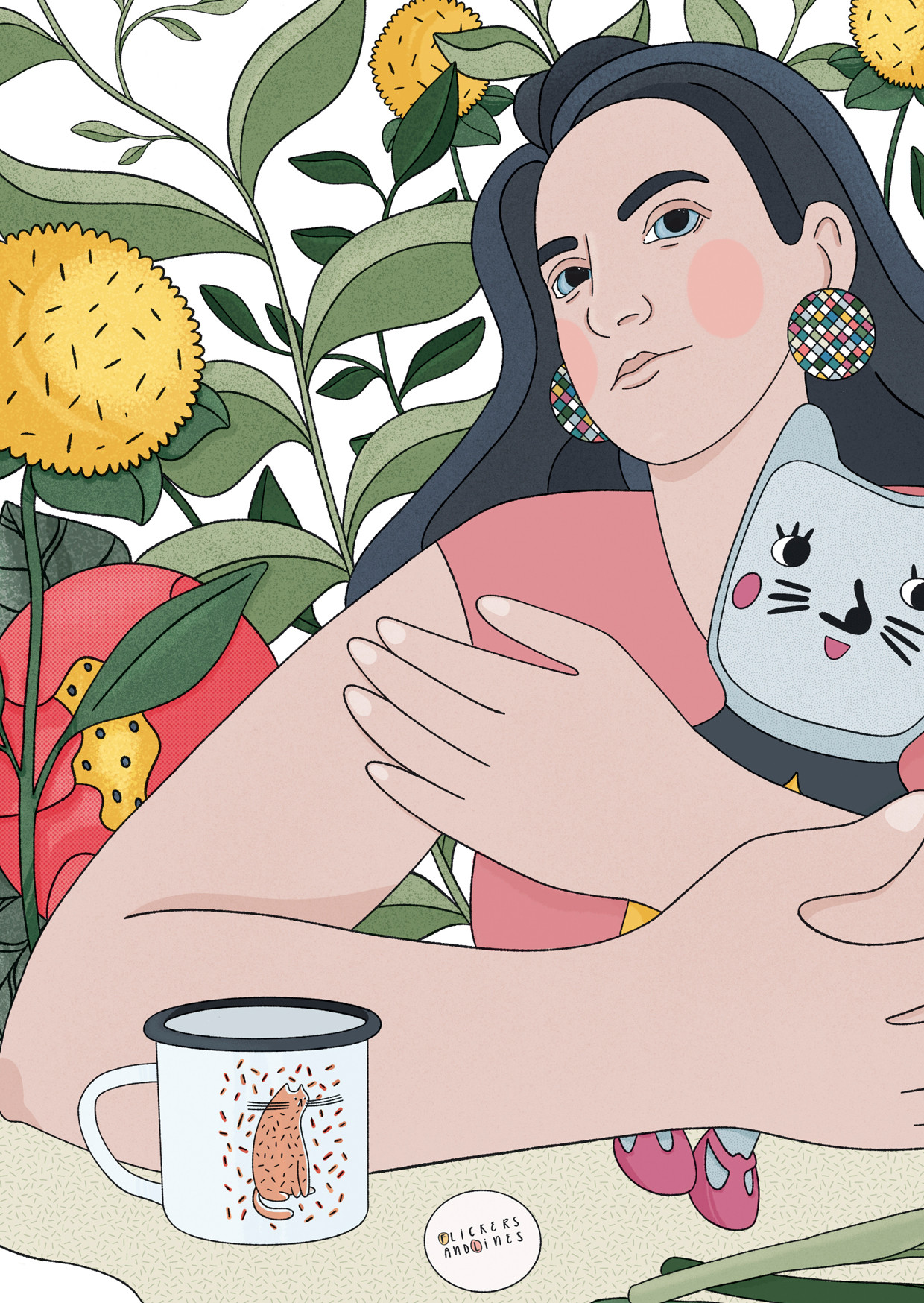 Magazinche.com Outdoor Branding Illustrations by Iskra Tsoneva, Flickers and Lines Illustration