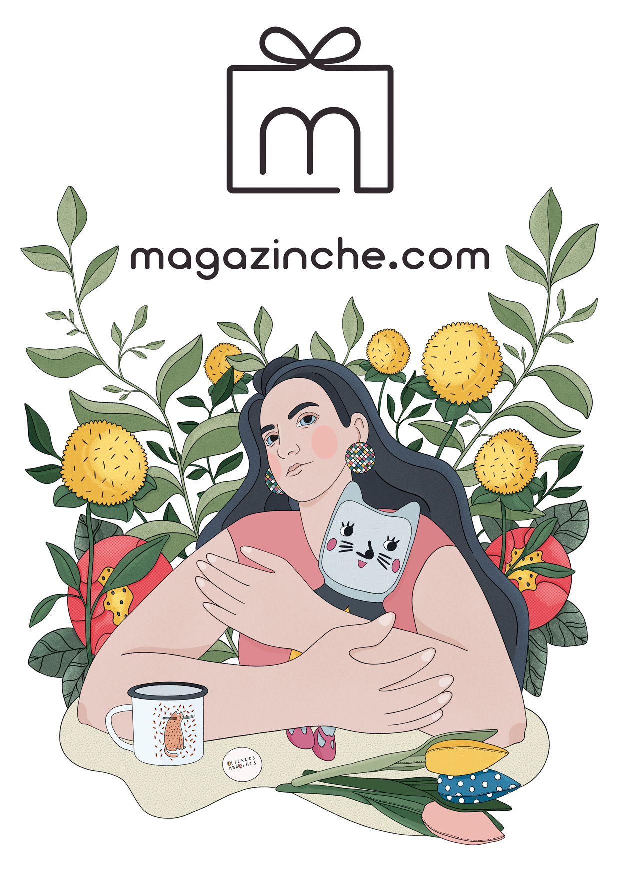 Magazinche.com Outdoor Branding Illustrations by Iskra Tsoneva, Flickers and Lines Illustration
