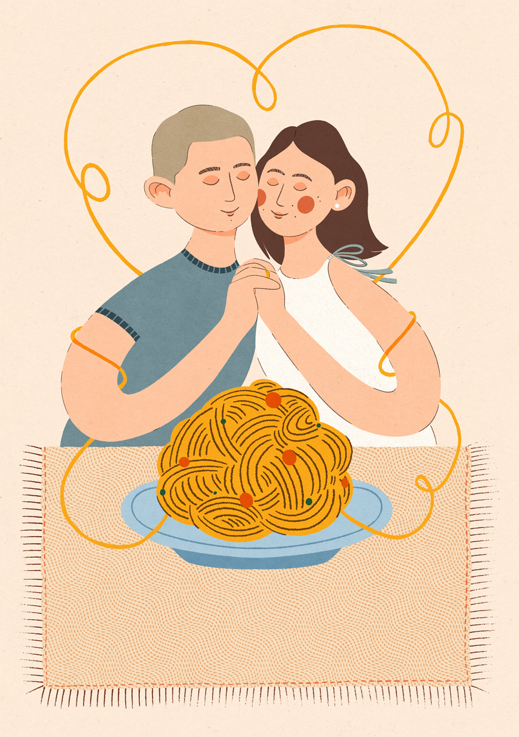 Wedding Invitation Illustration by Iskra Tsoneva, Flickers and Lines Illustration